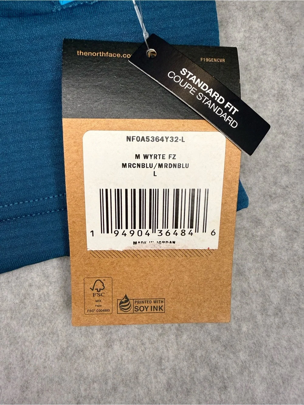 The North Face Men's Wayroute Teal Zip-Up Performance Jacket